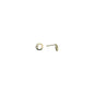 14k Yellow Gold CZ Initial O Stud Earrings
