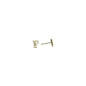 14k Yellow Gold CZ Initial P Stud Earrings