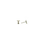 14k Yellow Gold CZ Initial T Stud Earrings