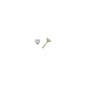 14k Yellow Gold .23ct Cubic Zirconia Triangle Earrings