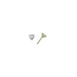 14k Yellow Gold .47ct Cubic Zirconia Triangle Earrings