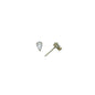 14k Yellow Gold .10ct Basket Set Pear CZ Stud Earrings