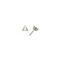 14k Yellow Gold .47ct Basket Set Triangle CZ Stud Earrings
