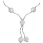 Sterling Silver Clear Crystal Ball Drop Necklace