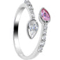 925 Sterling Silver Teardrop Cubic Zirconia Toe Ring