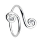 925 Sterling Silver Swirl Toe Ring