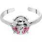 925 Sterling Silver Cubic Zirconia Ladybug Toe Ring