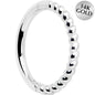 14k Solid White Gold Hinged Segment Ring Forward Facing Twisted 18G 5/16