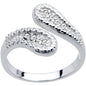 Sterling Silver 925 Cubic Zirconia Wrap Toe Ring