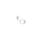 14k White Gold CZ Cross Huggy Earrings