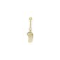 16G Solid 14k Yellow Gold Flip Flop Belly Ring
