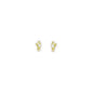 14k Yellow Gold CZ Dolphin Huggy Earrings