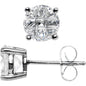 Sterling Silver .80 ct 9-Segment Cubic Zirconia Stud Earrings