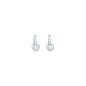 14k White Gold Cubic Zirconia Dangle Huggy Earrings