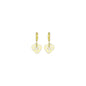 14k Yellow Gold CZ Cutout Heart Huggy Earrings