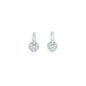 Sterling Silver CZ Zirconia Paved Heart Huggy Earrings