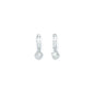 Sterling Silver 2mm CZ Cube Huggy Earrings