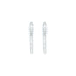 Sterling Silver Classic CZ Drop Huggy Earrings