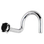 Solid 14K White Gold 2mm Black Cubic Zirconia Nose Screw Ring