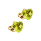 14k Yellow Gold .47 Carat CZ Heart August Birthstone Earrings