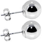 14k White Gold 8mm Ball Earrings