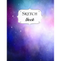 Sketch Book: Galaxy Sketchbook Scetchpad for Drawing or Doodling Notebook Pad for Creative Artists #7 Blue Purple Pink - Paperback
