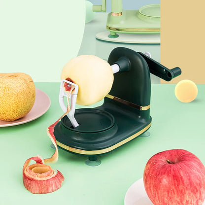 Manual Apple Peeler with Suction Base – Adjustable Fruit & Potato Peeler with Stainless Steel Replaceable Blade