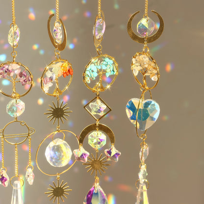 Tree of Life Crystal Pendant Sun Catcher Indoor and Outdoor Rainbow Home Garden Window Christmas Tree Wedding Decoration