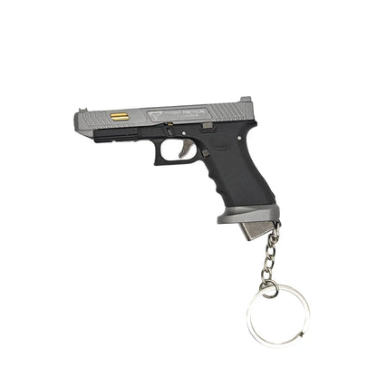 G34-Style Mini Pistol Keychain Fidget Toy, Non-Firing Alloy Replica