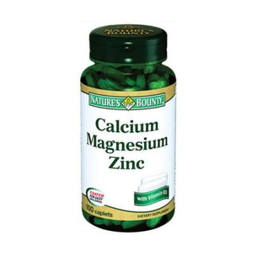 Nature's Bounty Calcium Magnesium Zinc+D3 100 Tablets - Bone Health Support Supplement