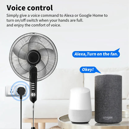 WiFi Smart Outlet AU Plug — Remote Remote Control, Voice Assistant & Timer (16A)