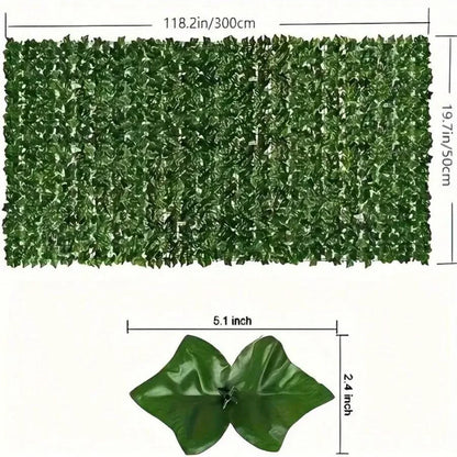 Artificial Ivy Privacy Fence Wall Screen UV Resistant Green Plastic Background for Patio Balcony Garden Backyard Indoor Outdoor
