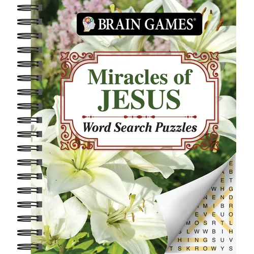Brain Games - Miracles of Jesus Word Search Puzzles - Spiral