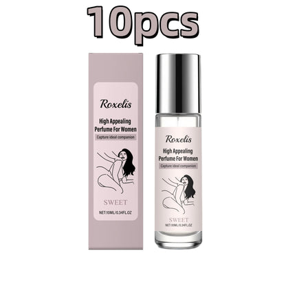 Roxelis Women's Roll-On Perfume 10ml - Alcohol-Free, Natural Aromatic Fragrance, Ball-Tip Applicator - Single, 4-Pack & 10-Pack