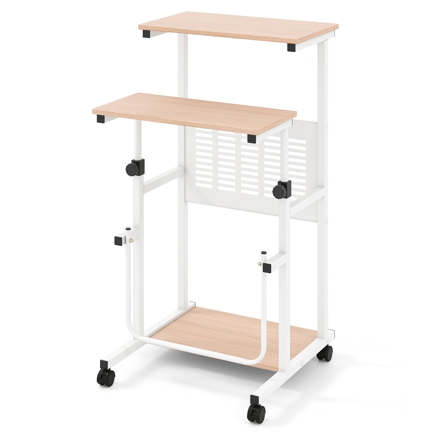 Height Adjustable Mobile Computer Stand