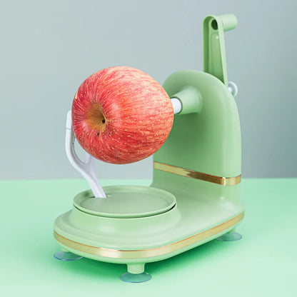 Manual Apple Peeler with Suction Base – Adjustable Fruit & Potato Peeler with Stainless Steel Replaceable Blade