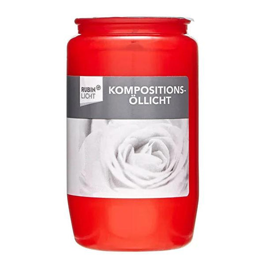 Rubin Licht Red Outdoor Candle - 60 Hour Burn Time, Decorative Ambiance for Outdoor Spaces