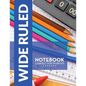 Wide Ruled Notebook - 5 Subject For Students - Paperback