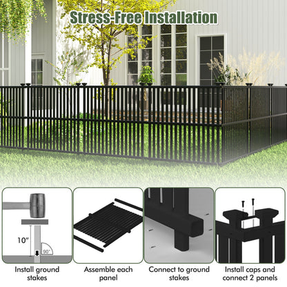 Air Conditioner Fence Panel with Metal Ground Stakes for Outside