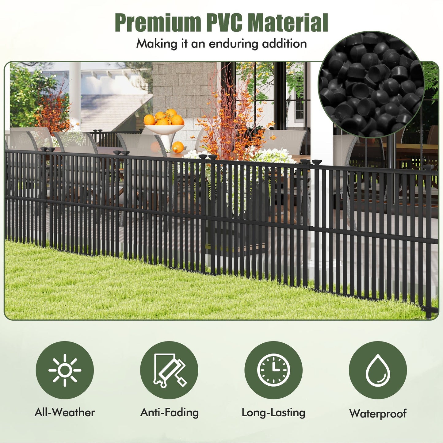 Air Conditioner Fence Panel with Metal Ground Stakes for Outside