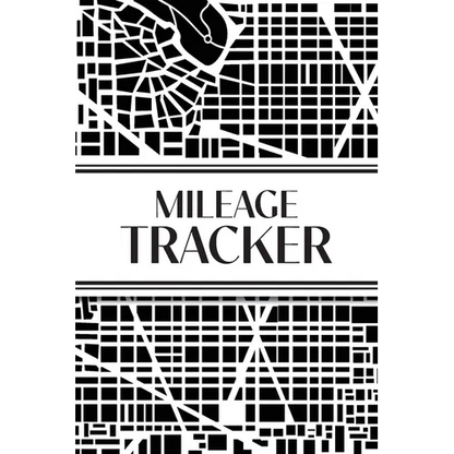 Mileage Tracker (Urban Map Black and White): 6"x9" 4 Car Mileage Tracker Over 100 pages and 30+ Entries Per Page! Auto Vehicle Mileage Journal, Odomet - Paperback