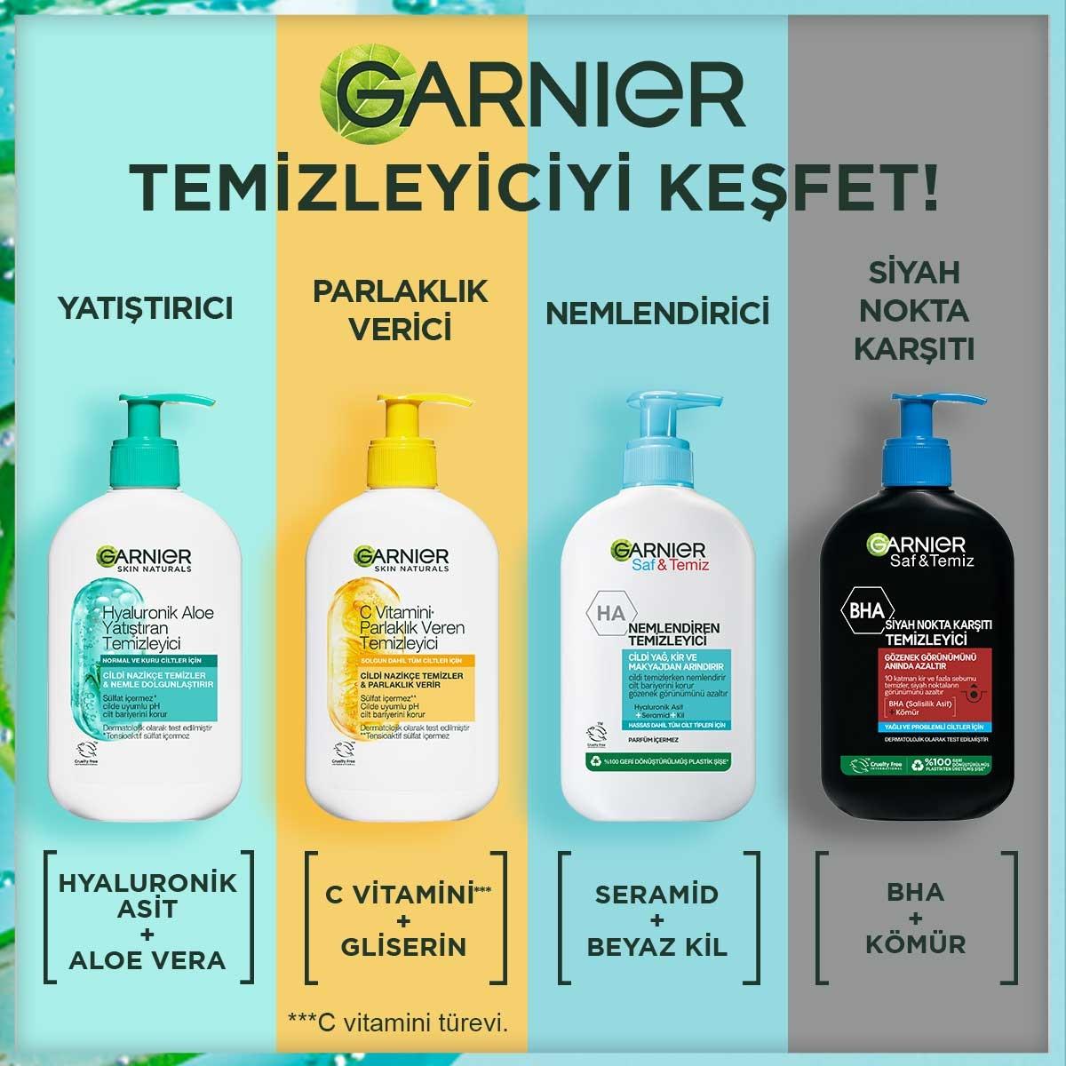Garnier Hyaluronic Aloe Vera Facial Cleanser: Hydrating, Soothing Vegan Face Wash for Sensitive Skin - Sulfate-Free, 8.45 fl oz