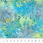 Aqua Blue Watercolor Burst Flora 83630-43 Cotton 44"/45" Fabric Per Yard