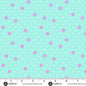 Aqua Dot Dot Bloom Color Pop Playground Cotton 44"/45" Fabric Per Yard