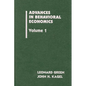 Advances in Behavioral Economics, Volume 1 - Hardcover