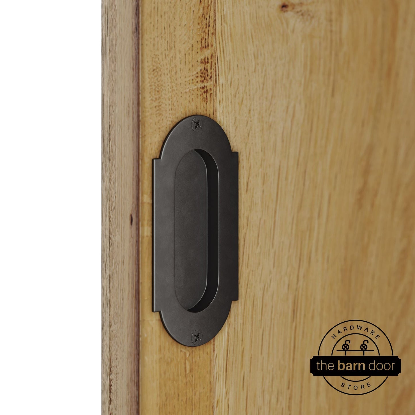 Barn Door Full Radius with Wings Flush Pull