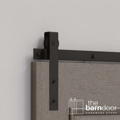 Flat Top Strap Heavy Duty Sliding Barn Door Hardware Kit