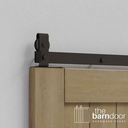 Modern J Top Mount Bifold Barn Door Hardware Kit | 2 Door Kit