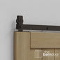Modern J Top Mount Bifold Barn Door Hardware Kit | 12 Door Biparting