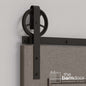 Wagon Wheel Heavy Duty Sliding Barn Door Hardware Kit